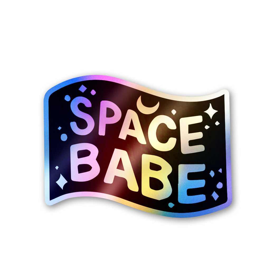 Space Babe Holographic Stickers