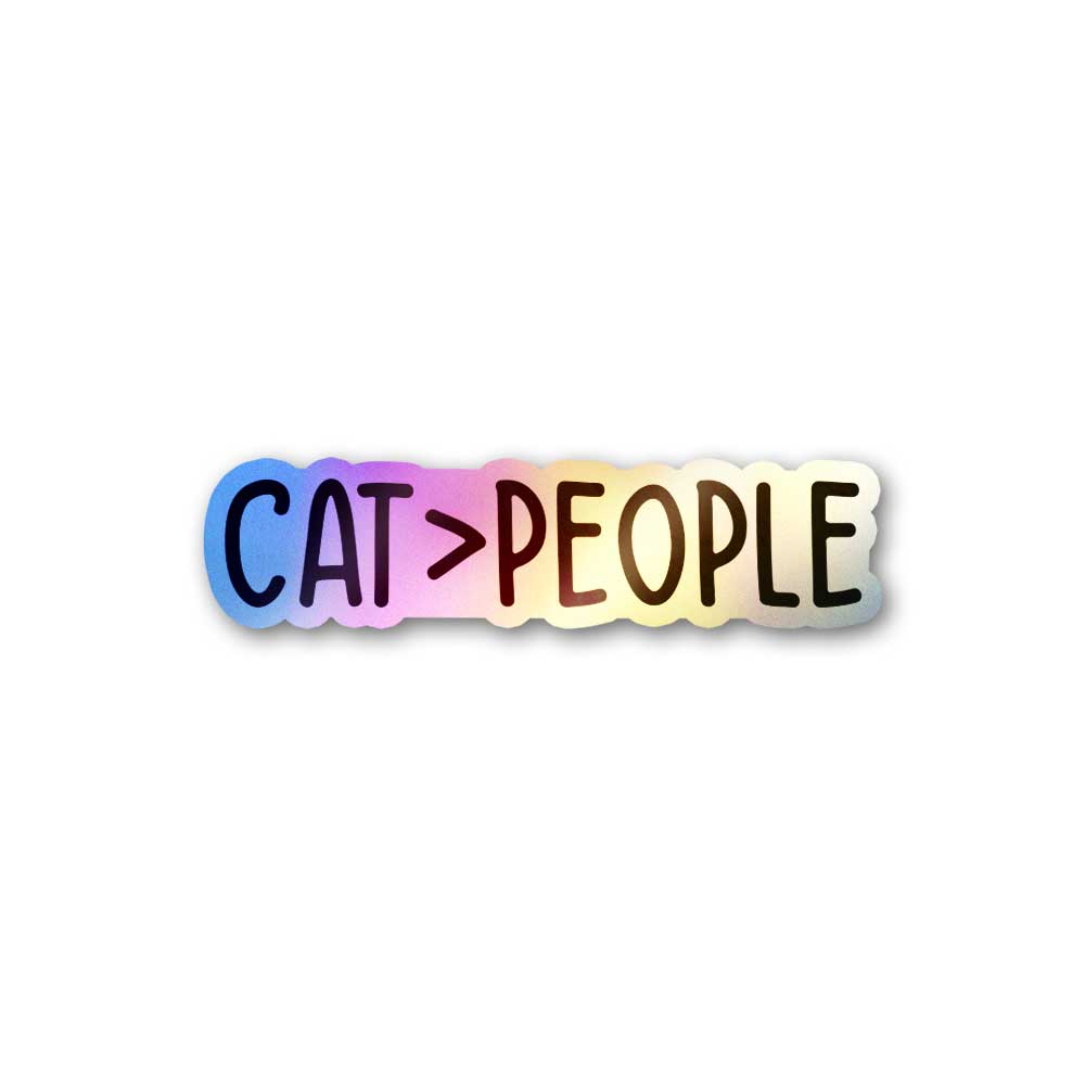 Cat.Pelople Holographic Sticker