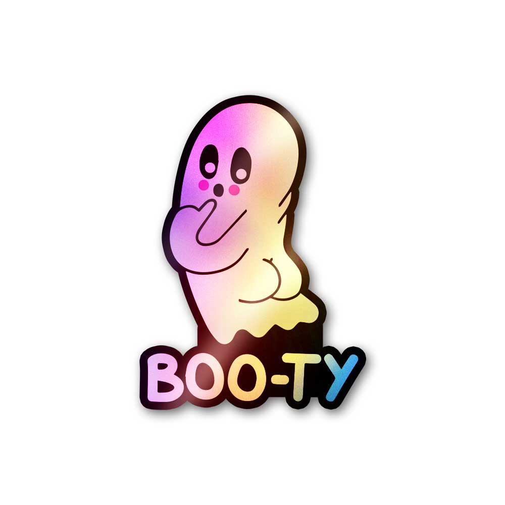 Boo Ty Holographic Sticker