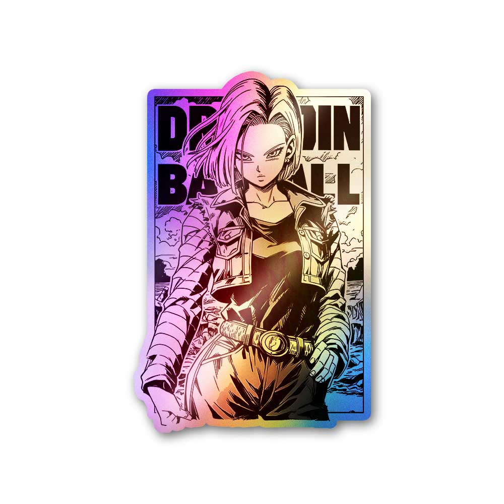 Android 18 Holographic Sticker