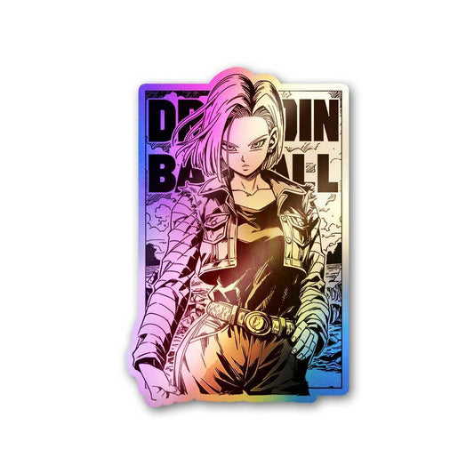 Android 18 Holographic Sticker