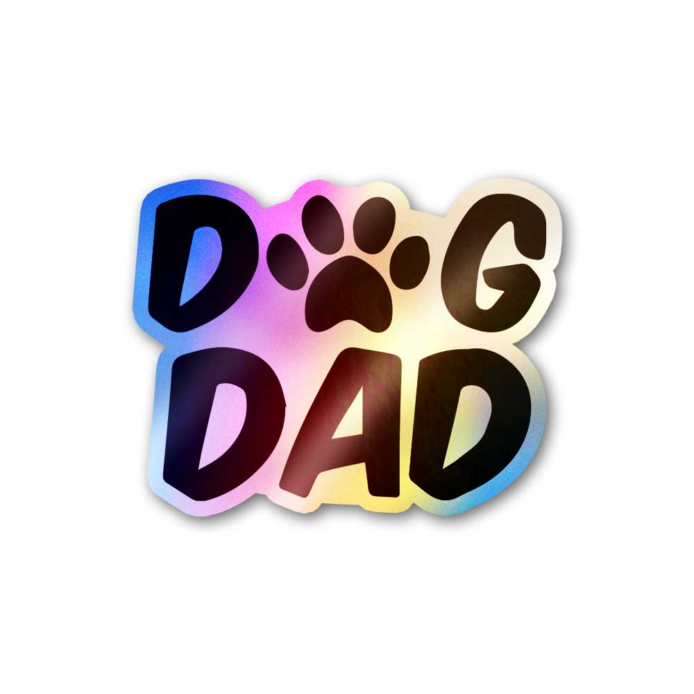 Dog Dad Holographic Sticker