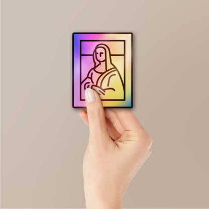 Mona Lisa Holographic Sticker