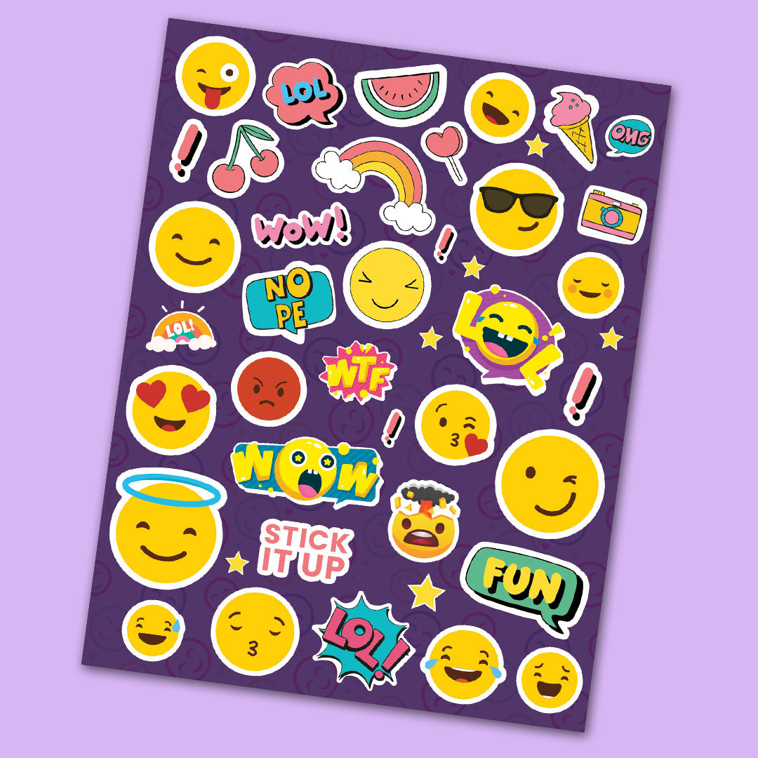 Emojies Mini Stickers Sheet