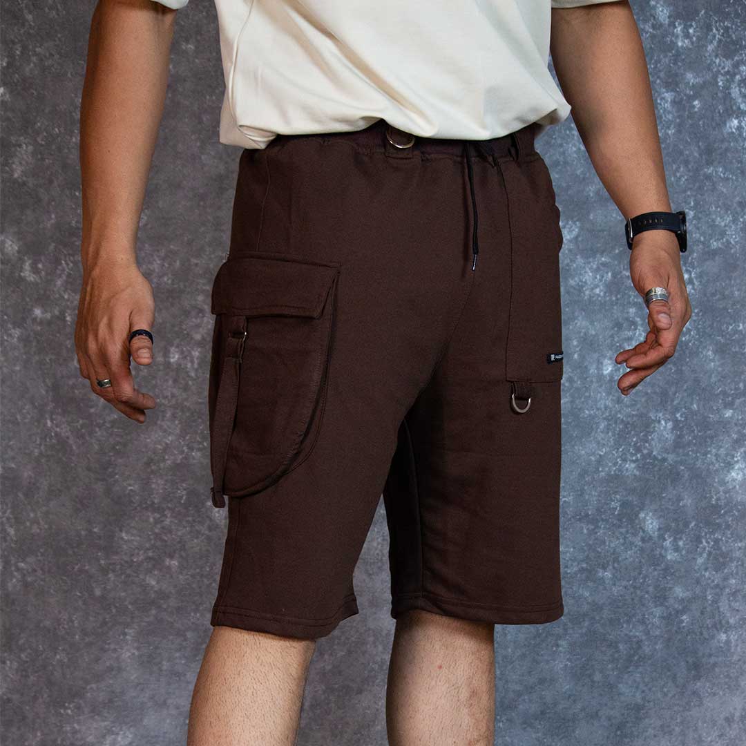 UTILITY BROWN SHORTS