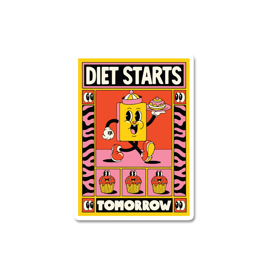 Diet Starts Tomorrow Sticker