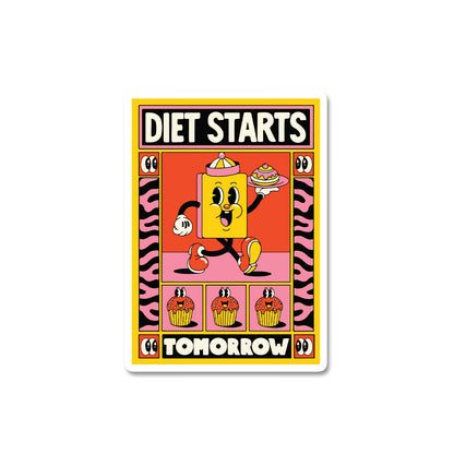 Diet Starts Tomorrow Sticker