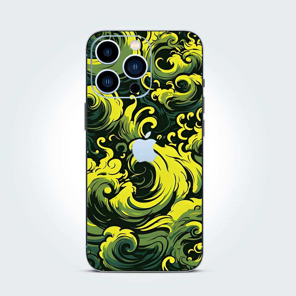 Green Waves Phone Skins