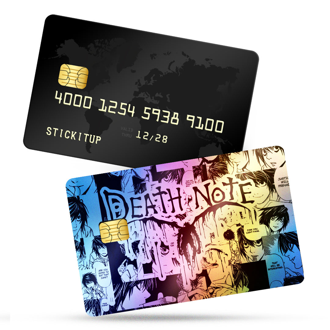 Death Note Manga Holographic Credit Card Skin