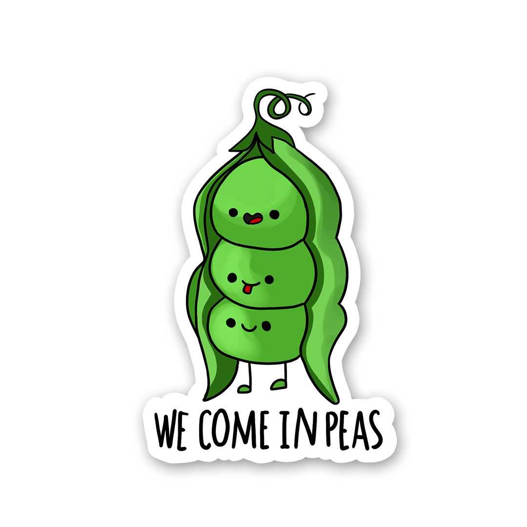 We Come In Peas Sticker