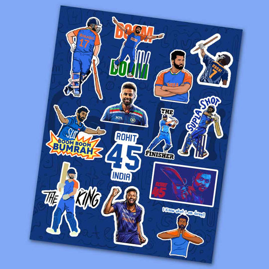 Free Team India Mini Sticker Sheet