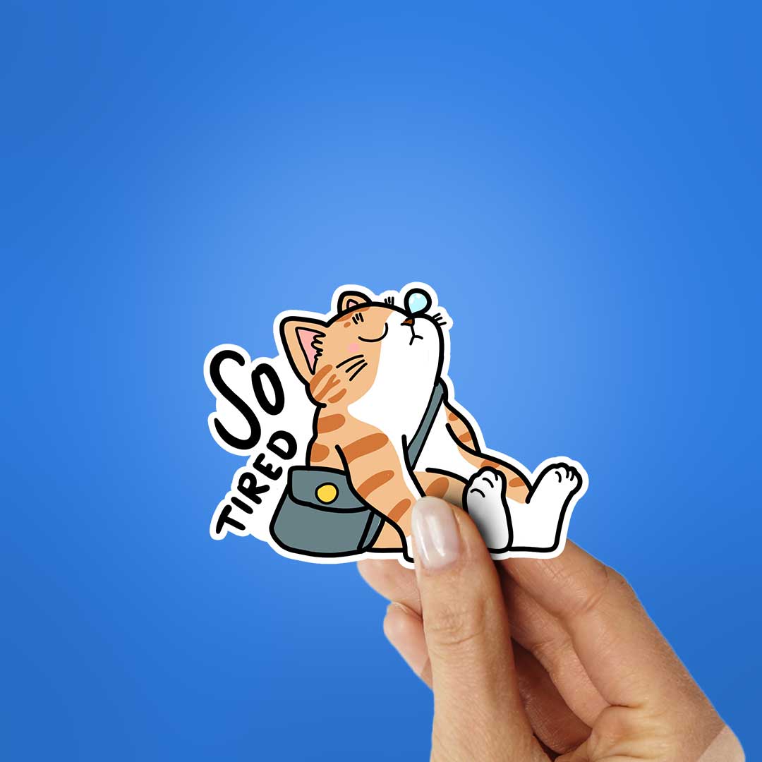 So Tired Sticker