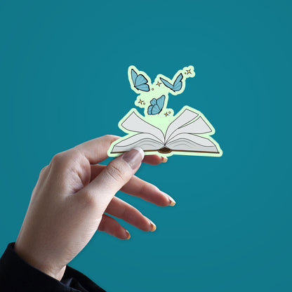 Book And Butterfly Sticker