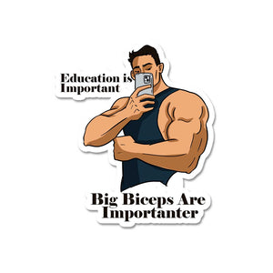 Big Biceps Are More Important  Sticker