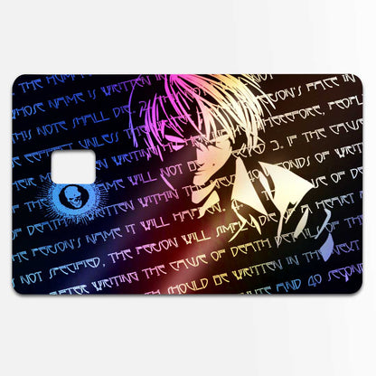 Light Yagami  Holographic Credit Card Skin