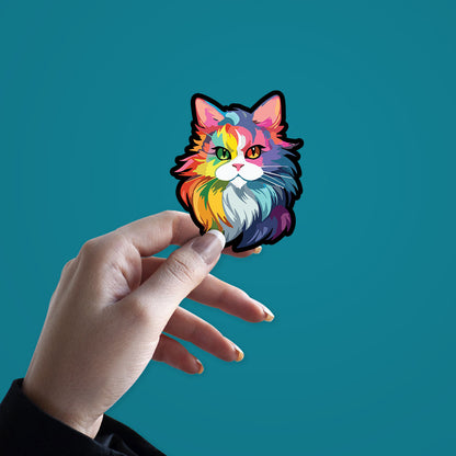 Colourful Cat Sticker