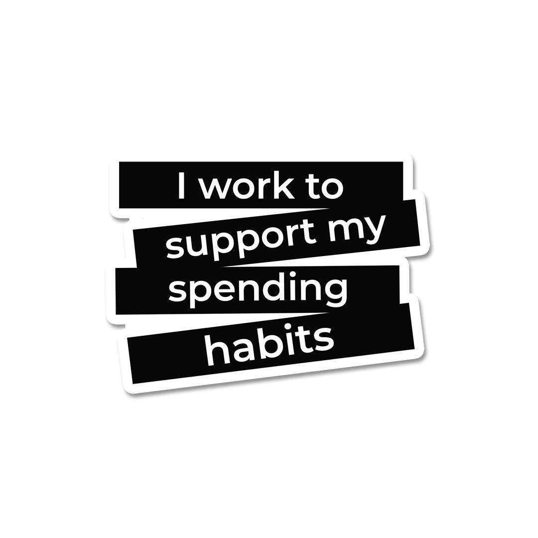 I Work And Support  Sticker