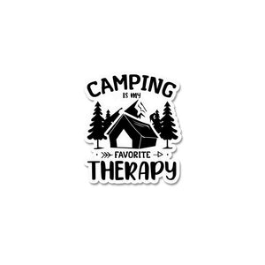 Camping Is My Favorite Therapy  Sticker