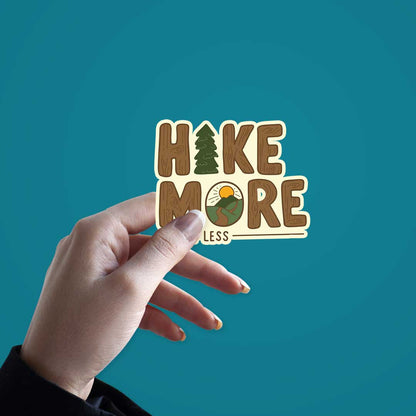 Hike More Worry Less  Sticker