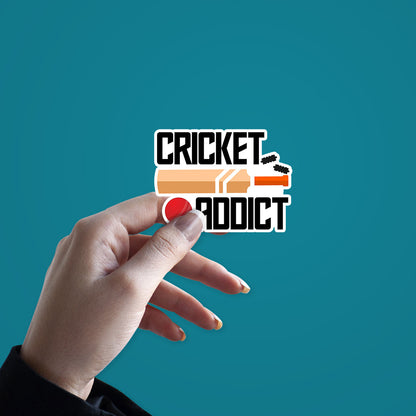 Cricket Addict Sticker