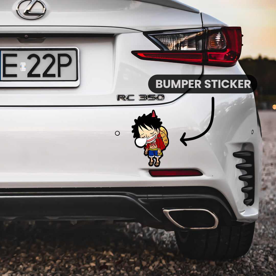 Sleeping Luffy Bumper Sticker | STICK IT UP