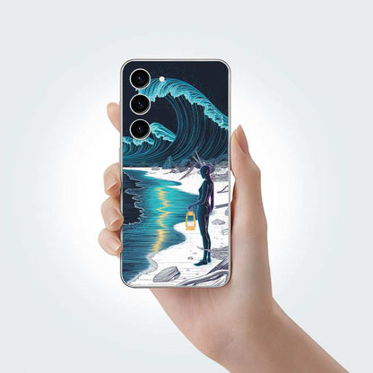 Beach Line Art Phone Skins