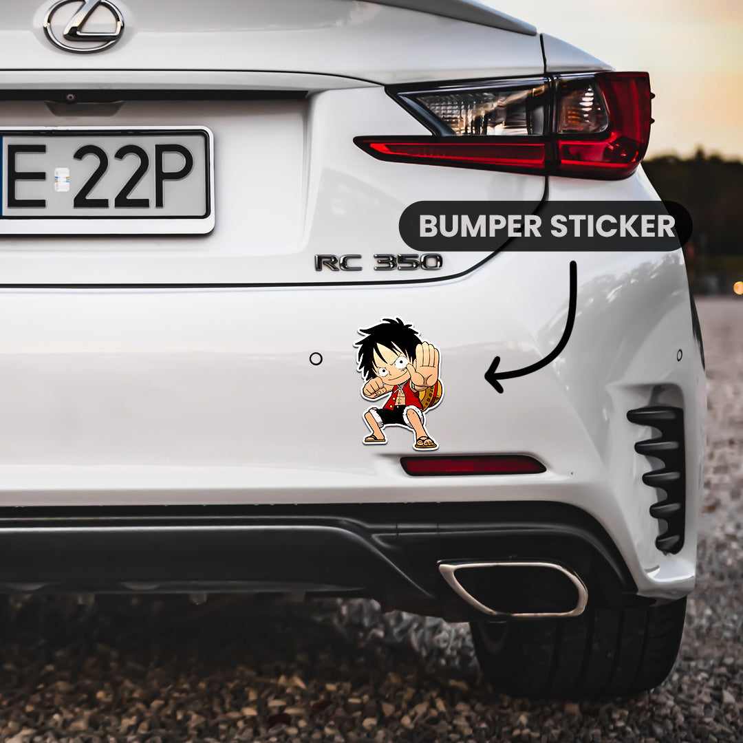 Luffy Punch Bumper Sticker | STICK IT UP