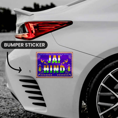 Jai Hind Bumper Sticker | STICK IT UP