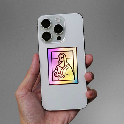 Mona Lisa Holographic Sticker