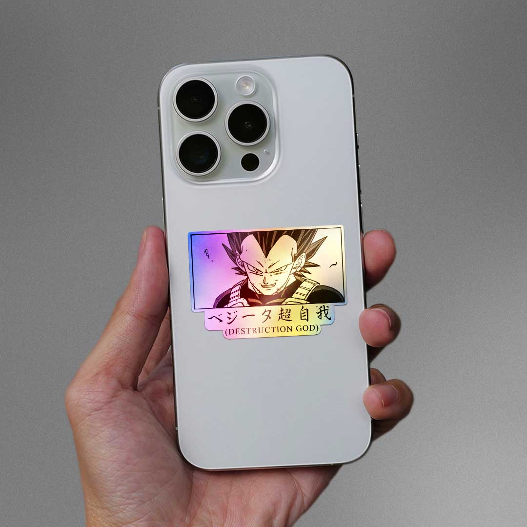 Vegeta Destruction God Holographic Sticker