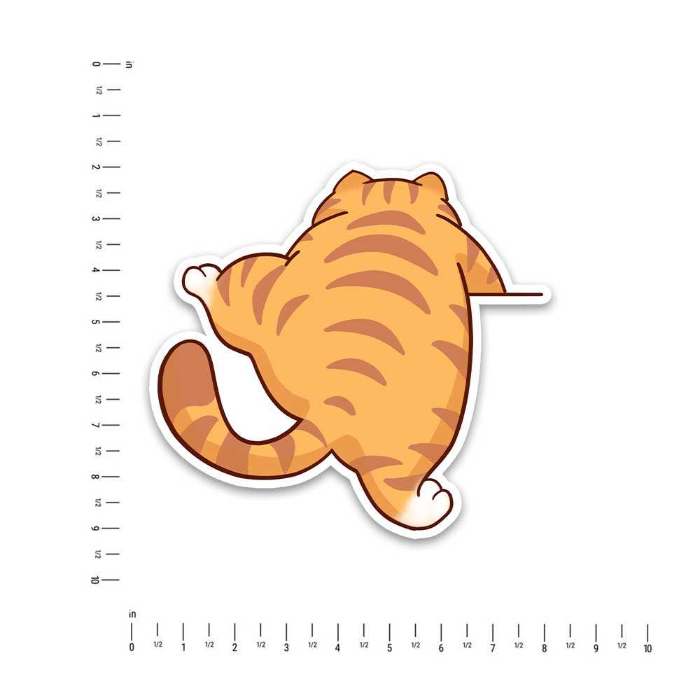 Orange Cat Bumper Sticker