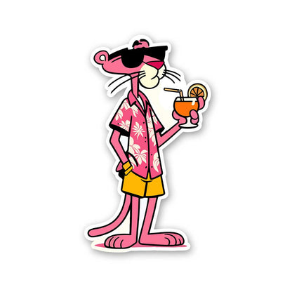 Pink Panther In Party Mood Sticker