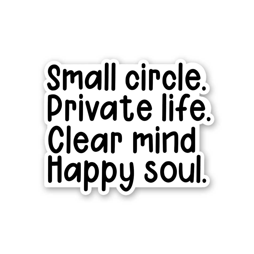 Small Circle Private Life Sticker