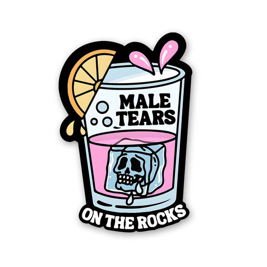 Male Tears On Rocks Sticker