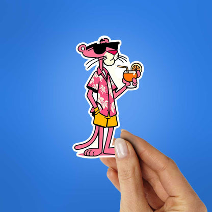 Pink Panther In Party Mood Sticker