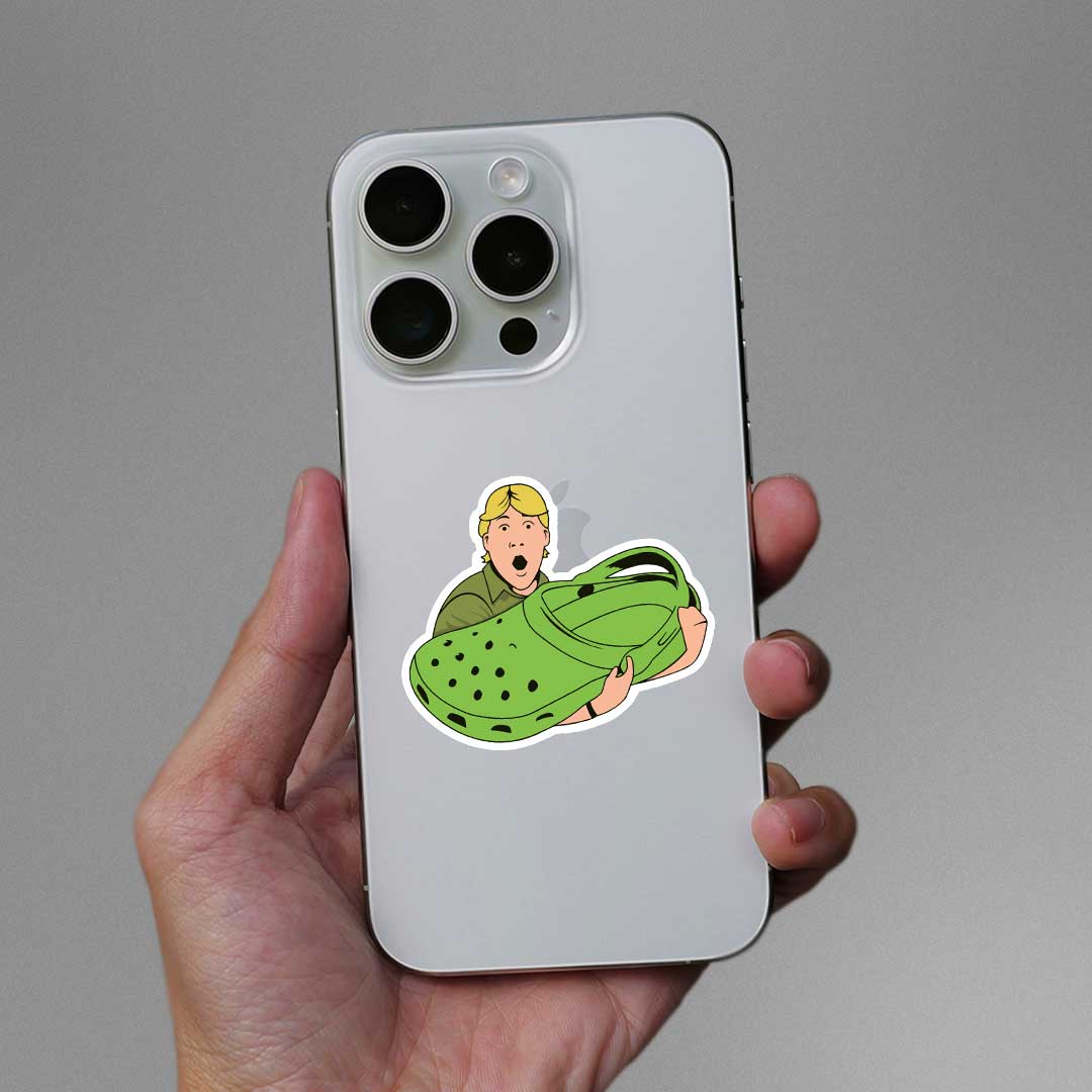 Green Crocs Sticker