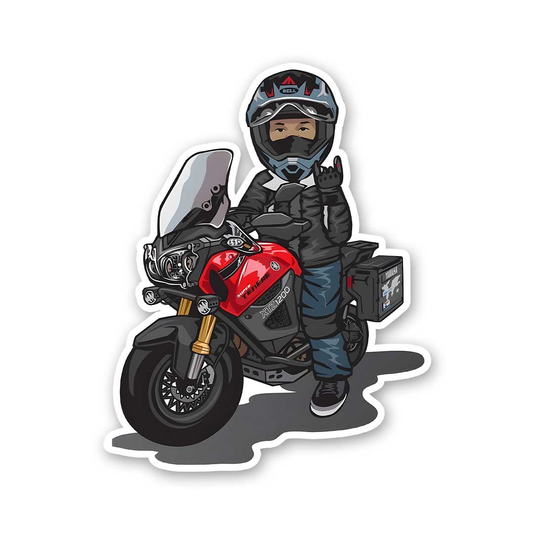 Biker Boy Sticker