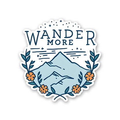 Wander More Sticker