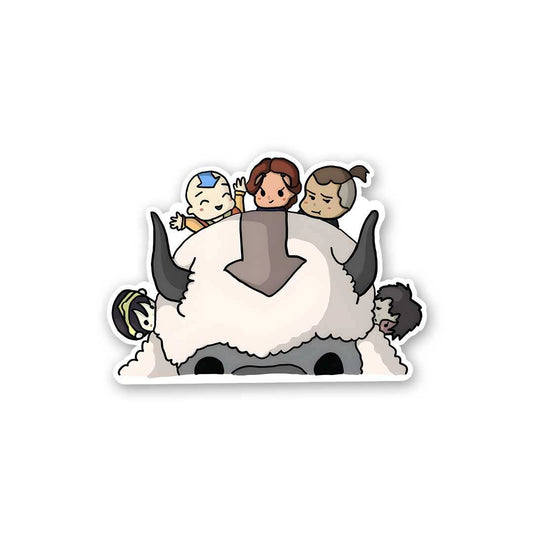 Avatar The Last Air Bender Cute Sticker Sticker