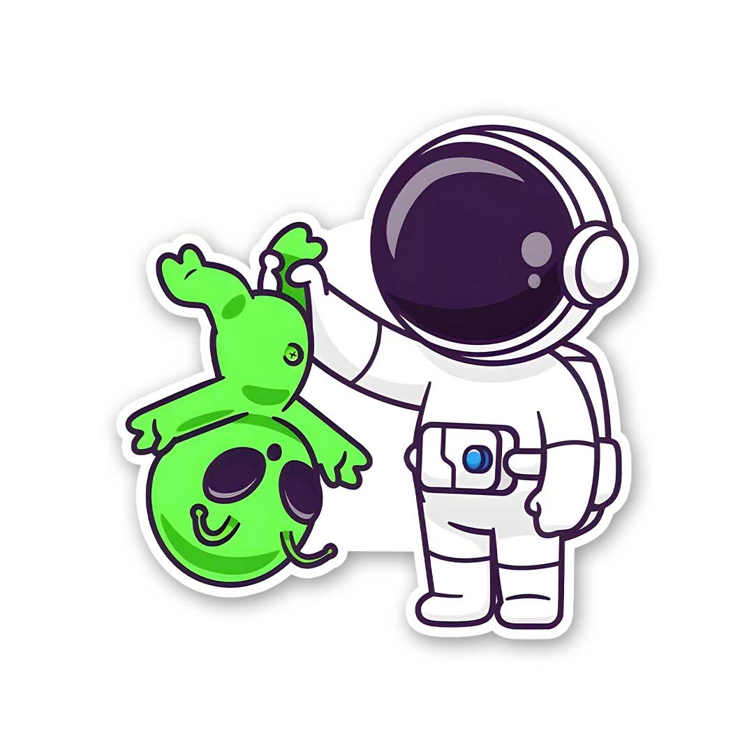 Astronaut Caught Alien Sticker