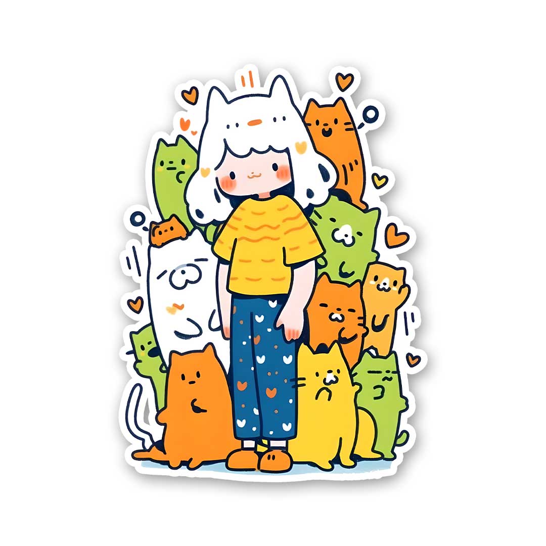 Cat Crew Sticker