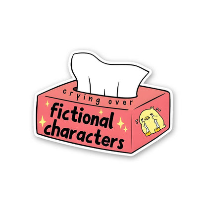 Crying Over Fictional Characters Sticker