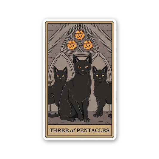 Three Of Pentacles Sticker