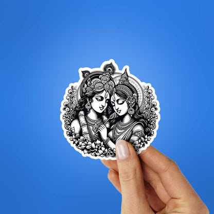 Radha Krishna 0.1 Sticker