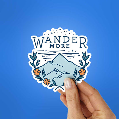 Wander More Sticker