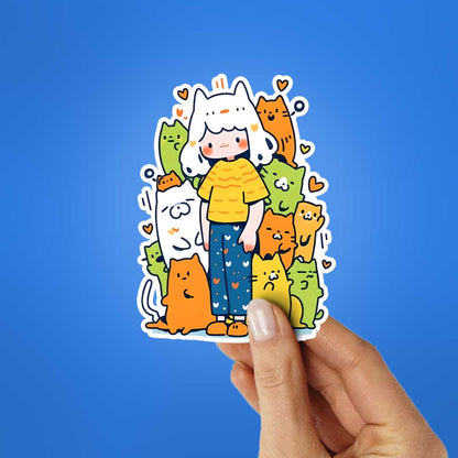 Cat Crew Sticker