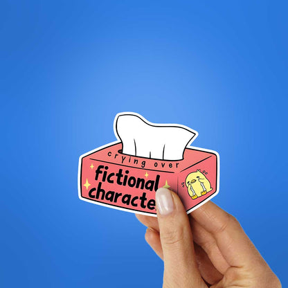 Crying Over Fictional Characters Sticker