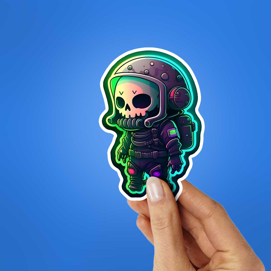 Interstellar Explorer Skeleton Sticker