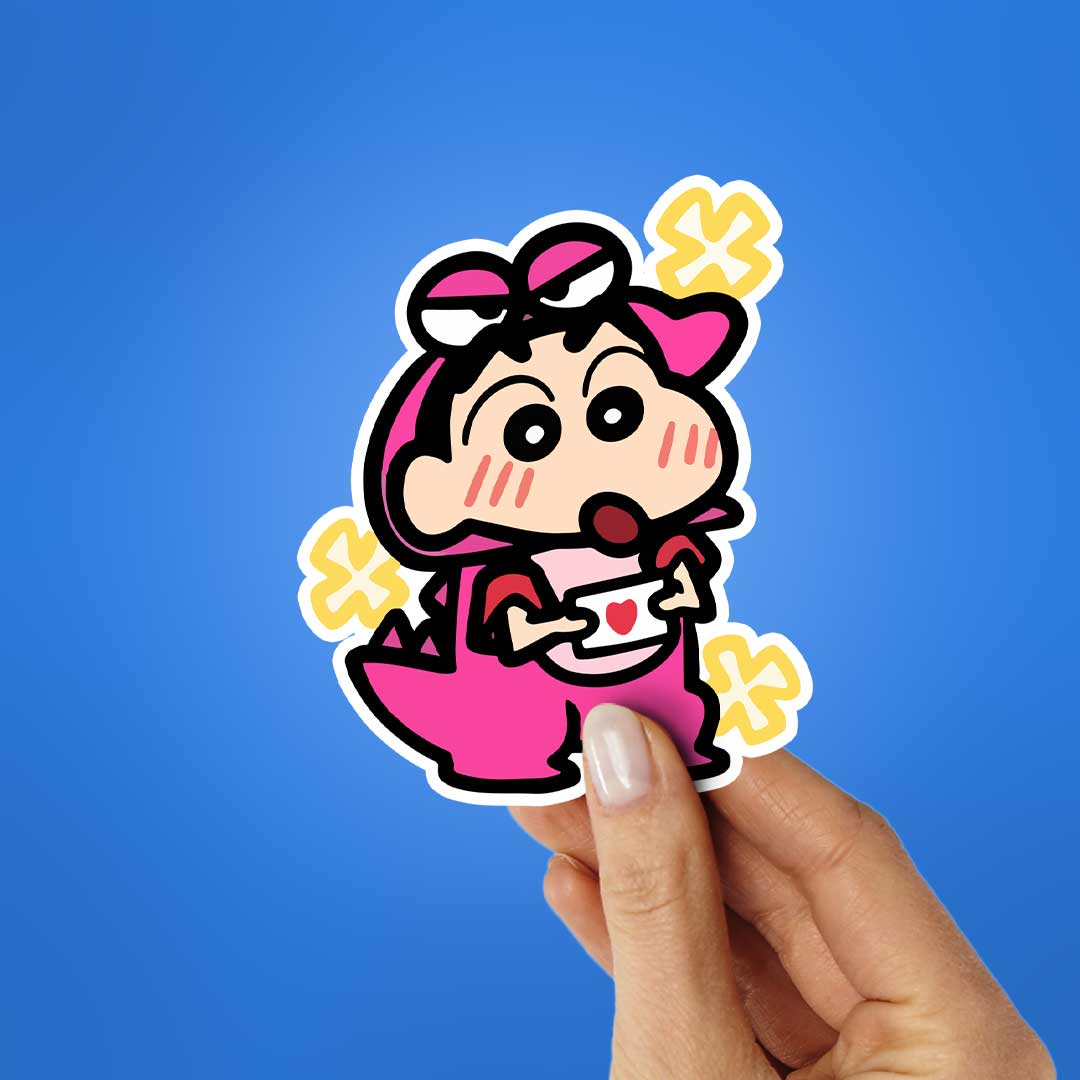 Cute Dino Shinchan Sticker