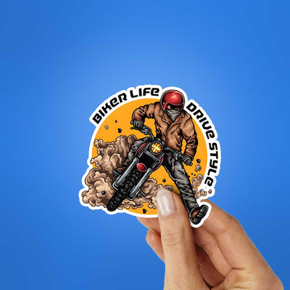 Biker Life Drive Style Sticker